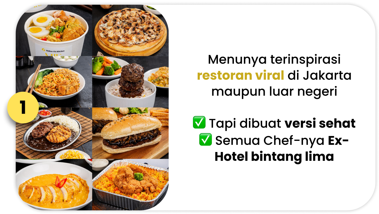 Menunya kayak menu-menu restoran viral di Jakarta  maupun luar negeri (tapi dibuat lebih sehat).