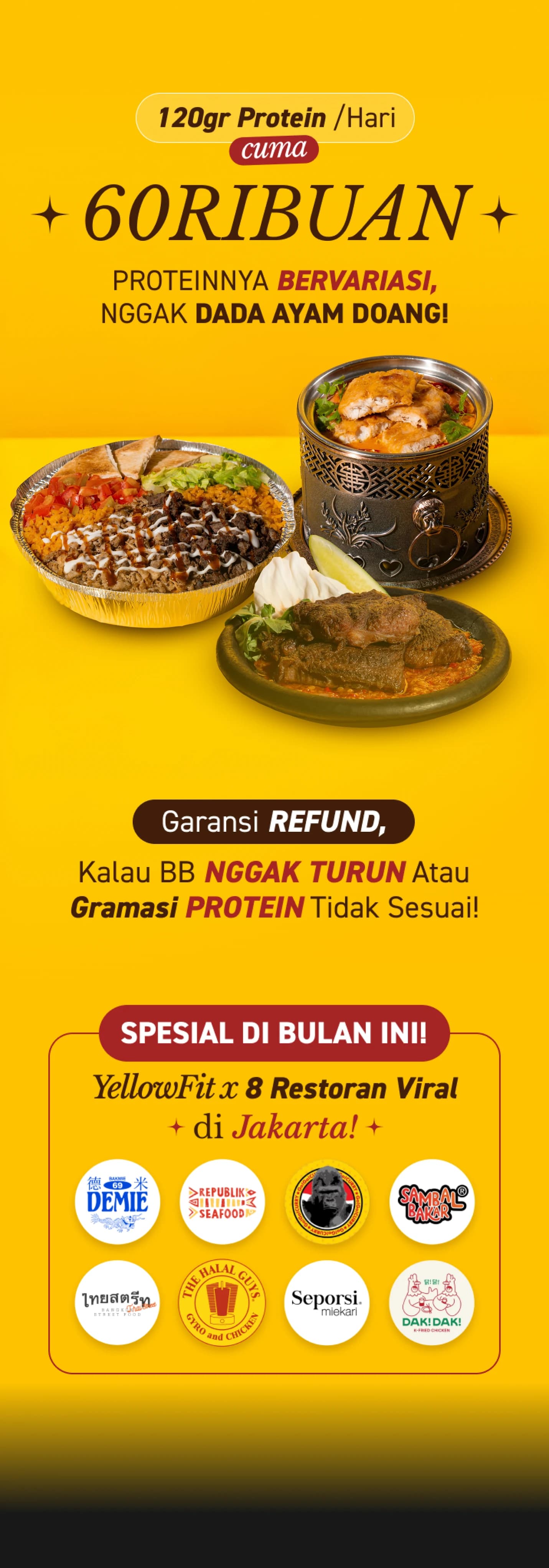 Catering 60rb-an dengan 120gr protein / hari